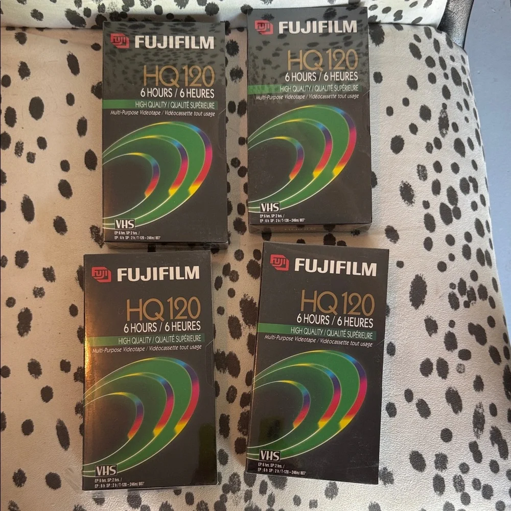 Fujifilm HQ 120 VHS Tapes with Colorful Design